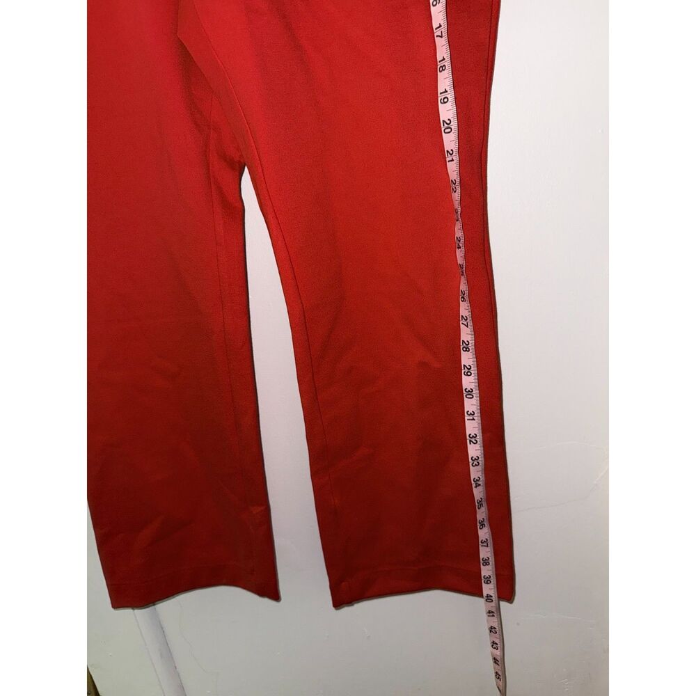 NWT New York & Company Red Orange Pull On Slim Leg Ponte Dress Pants XL - Picture 6 of 8